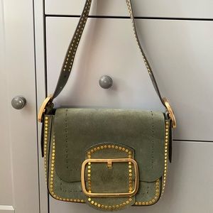 Tory Burch green leather bag